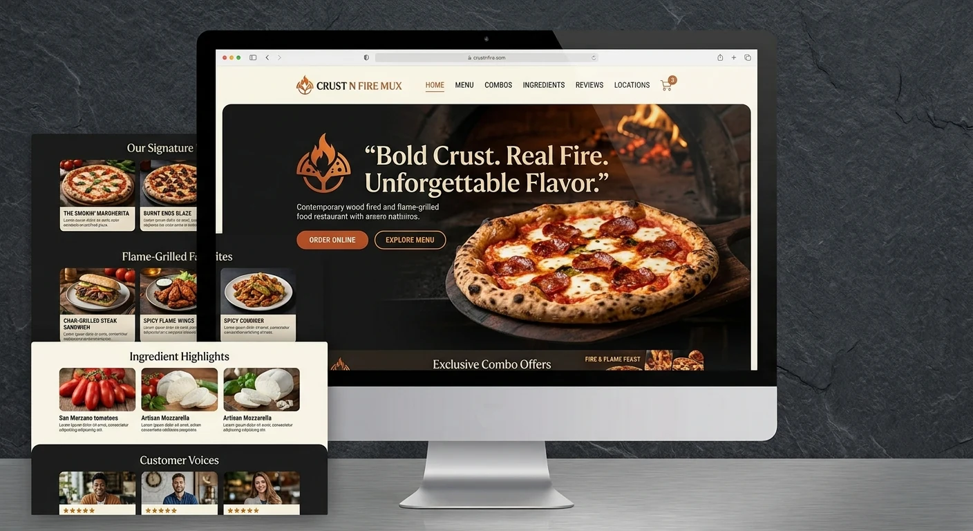Crust N Fire website screenshot