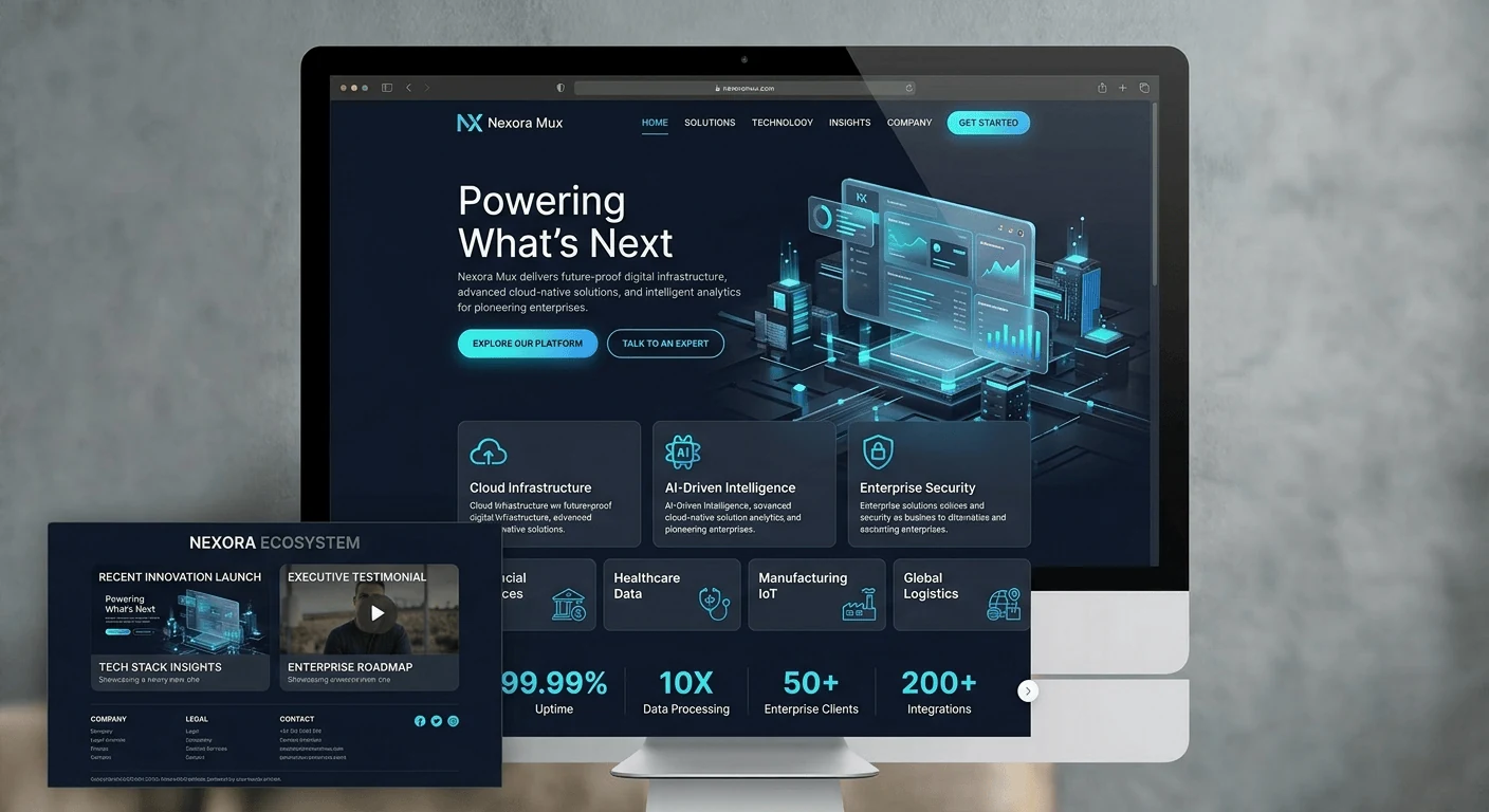 Nexora website screenshot